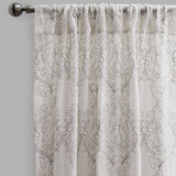 Mercury Metallic Damask Sheer Polyester Fabric - Silver/Metallic, 58" Width (1 Yard)