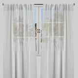 Moretti Linen Look Sheer Polyester Fabric - Solid, Transparent, 54" Width, 84" Height (Sold By The Pair)