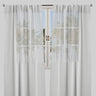 Moretti Linen Look Sheer Polyester Fabric - Solid, Transparent, 54" Width, 84" Height (Sold By The Pair)