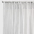 Morocco Polyester Fabric - Solid Textured Metallic Sheer, White/Ivory/Silver, 54" X 84" Or 54" X 96" (Set Of 2)