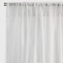 Morocco Polyester Fabric - Solid Textured Metallic Sheer, White/Ivory/Silver, 54" X 84" Or 54" X 96" (Set Of 2)