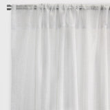 Morocco Polyester Fabric - Solid Textured Metallic Sheer, White/Ivory/Silver, 54" X 84" Or 54" X 96" (Set Of 2)