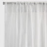 Morocco Polyester Fabric - Solid Textured Metallic Sheer, White/Ivory/Silver, 54" X 84" Or 54" X 96" (Set Of 2)