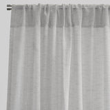 Morocco Polyester Fabric - Solid Textured Metallic Sheer, White/Ivory/Silver, 54" X 84" Or 54" X 96" (Set Of 2)