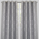 Mundial Polyester Fabric - Charcoal Geometric Print, 54" X 96" (Set Of 2)
