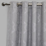 Mundial Polyester Fabric - Charcoal Geometric Print, 54" X 96" (Set Of 2)