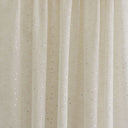 Polak Sheer Sequins With Dots Polyester Fabric - Ivory, Natural, 118" Width (1 Yard)