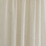 Polak Sheer Sequins With Dots Polyester Fabric - Ivory, Natural, 118" Width (1 Yard)