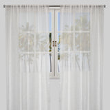 Polak Sheer Polyester Fabric - Sequins, Ivory, 54X84, 54X96, Rod Pocket (Set Of 2)