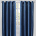 Raider Linen Blend Curtain Fabric - Solid Textured Chevron Pattern, Spa, 54" X 96" (2 Panels)