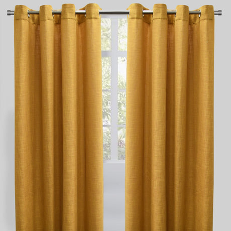 Raider Linen Blend Curtain Fabric - Solid Textured Chevron Pattern, Spa, 54" X 96" (2 Panels)
