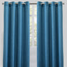 Raider Linen Blend Curtain Fabric - Solid Textured Chevron Pattern, Spa, 54" X 96" (2 Panels)