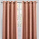 Raider Linen Blend Curtain Fabric - Solid Textured Chevron Pattern, Spa, 54" X 96" (2 Panels)