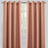 Raider Linen Blend Curtain Fabric - Solid Textured Chevron Pattern, Spa, 54" X 96" (2 Panels)