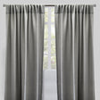 Reno Linen Look Polyester Fabric - Solid Textured Sky, 54" X 96", Rod Pocket (2 Panels)