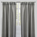 Reno Linen Look Polyester Fabric - Solid Textured Sky, 54" X 96", Rod Pocket (2 Panels)