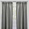 Reno Linen Look Polyester Fabric - Solid Textured Sky, 54" X 96", Rod Pocket (2 Panels)