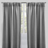 Reno Linen Look Polyester Fabric - Solid Textured Sky, 54" X 96", Rod Pocket (2 Panels)