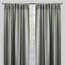 Reno Linen Look Polyester Fabric - Solid Textured Sky, 54" X 96", Rod Pocket (2 Panels)