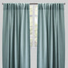 Reno Linen Look Polyester Fabric - Solid Textured Sky, 54" X 96", Rod Pocket (2 Panels)
