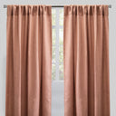 Reno Linen Look Polyester Fabric - Solid Textured Sky, 54" X 96", Rod Pocket (2 Panels)