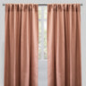 Reno Linen Look Polyester Fabric - Solid Textured Sky, 54" X 96", Rod Pocket (2 Panels)