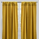Reno Linen Look Polyester Fabric - Solid Textured Sky, 54" X 96", Rod Pocket (2 Panels)
