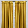 Reno Linen Look Polyester Fabric - Solid Textured Sky, 54" X 96", Rod Pocket (2 Panels)