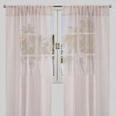Revenue Curtain Panels Polyester Fabric - Horizontal Striped Embroidered Sheer, 54" Width X 96" Height, Rod Pocket (2 Panels)