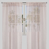 Revenue Curtain Panels Polyester Fabric - Horizontal Striped Embroidered Sheer, 54" Width X 96" Height, Rod Pocket (2 Panels)