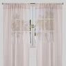 Revenue Curtain Panels Polyester Fabric - Horizontal Striped Embroidered Sheer, 54" Width X 96" Height, Rod Pocket (2 Panels)