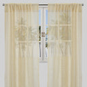 Revenue Curtain Panels Polyester Fabric - Horizontal Striped Embroidered Sheer, 54" Width X 96" Height, Rod Pocket (2 Panels)