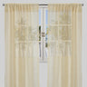 Revenue Curtain Panels Polyester Fabric - Horizontal Striped Embroidered Sheer, 54" Width X 96" Height, Rod Pocket (2 Panels)
