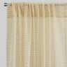 Revenue Curtain Panels Polyester Fabric - Horizontal Striped Embroidered Sheer, 54" Width X 96" Height, Rod Pocket (2 Panels)