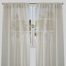 Ronan Curtain Panels Polyester Fabric - Solid Textured Linen Look Sheer, 54" Width X 84" Height, Rod Pocket (1 Pair)