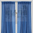Ronan Curtain Panels Polyester Fabric - Solid Textured Linen Look Sheer, 54" Width X 84" Height, Rod Pocket (1 Pair)