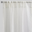 Ruby Polyester Fabric - Striped Shiny Sheer, 54" Width X 96" Height, Rod Pocket (2 Panels)