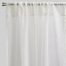 Ruby Polyester Fabric - Striped Shiny Sheer, 54" Width X 96" Height, Rod Pocket (2 Panels)