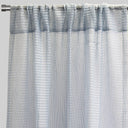 Ruby Polyester Fabric - Striped Shiny Sheer, 54" Width X 96" Height, Rod Pocket (2 Panels)