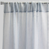 Ruby Polyester Fabric - Striped Shiny Sheer, 54" Width X 96" Height, Rod Pocket (2 Panels)