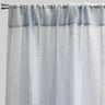 Ruby Polyester Fabric - Striped Shiny Sheer, 54" Width X 96" Height, Rod Pocket (2 Panels)