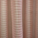 Ruby Polyester Fabric - Striped Shiny Sheer, 54" Width X 96" Height, Rod Pocket (2 Panels)