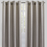 Sabrina Curtain Panels Linen Fabric - Solid Metallic Flax, 54X96, Grommet (1 Pair)