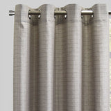 Sabrina Curtain Panels Linen Fabric - Solid Metallic Flax, 54X96, Grommet (1 Pair)