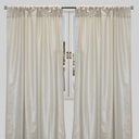 Shanna Metallic Linen Look Curtain Panels - Silver, Gold, Room Darkening, 52" X 84", 52" X 96", Rod Pocket (Set Of 2)