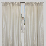 Shanna Metallic Linen Look Curtain Panels - Silver, Gold, Room Darkening, 52" X 84", 52" X 96", Rod Pocket (Set Of 2)