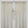 Shanna Metallic Linen Look Curtain Panels - Silver, Gold, Room Darkening, 52" X 84", 52" X 96", Rod Pocket (Set Of 2)