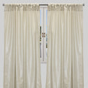Shanna Metallic Linen Look Curtain Panels - Silver, Gold, Room Darkening, 52" X 84", 52" X 96", Rod Pocket (Set Of 2)