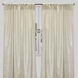 Shanna Metallic Linen Look Curtain Panels - Silver, Gold, Room Darkening, 52" X 84", 52" X 96", Rod Pocket (Set Of 2)