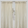 Shanna Metallic Linen Look Curtain Panels - Silver, Gold, Room Darkening, 52" X 84", 52" X 96", Rod Pocket (Set Of 2)